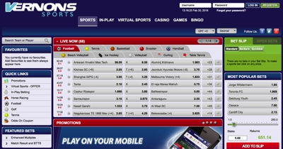 Vernons Sports Betting Screenshot