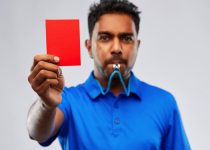 Red card, signalling penalty